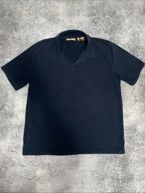 Donna Karan Signature Black Polo Shirt